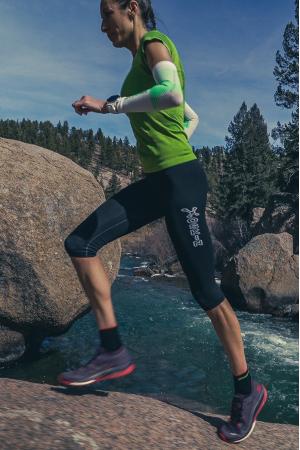 4.0 Women's MID Compression Tights Knee (Black OPS Low Rise Waist) Made in the USA (CLEARANCE SALE)
